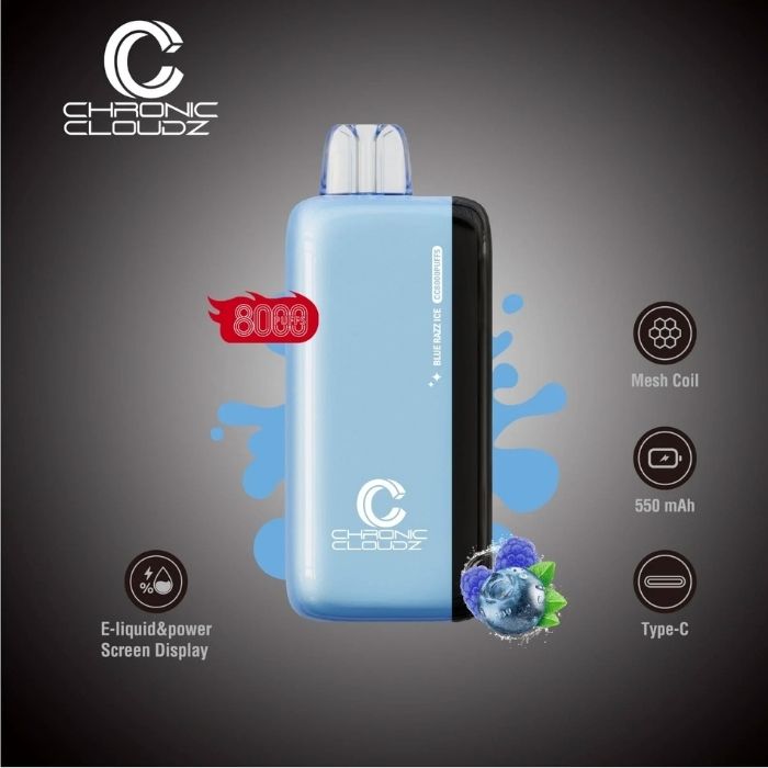 Chronic Cloudz Disposable Vape - 8000 Puffsblue_razz_lemonade